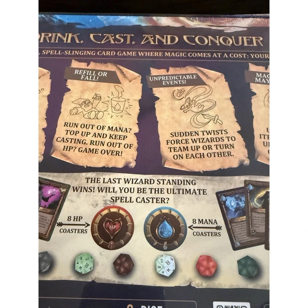 Wizards Tavern Strategic Drinking Card Game-NEW & SEALED-Fast Shipping